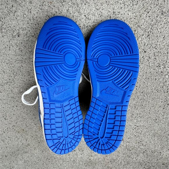 NIKE Dunk Low Retro Sneakers 1.5 33 EU White Blue Running Shoes EUC Kids Shoe - Picture 10 of 12